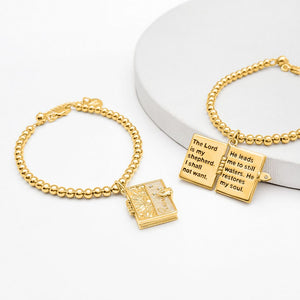 Secret Scriptures Bracelet: Peace - Gold